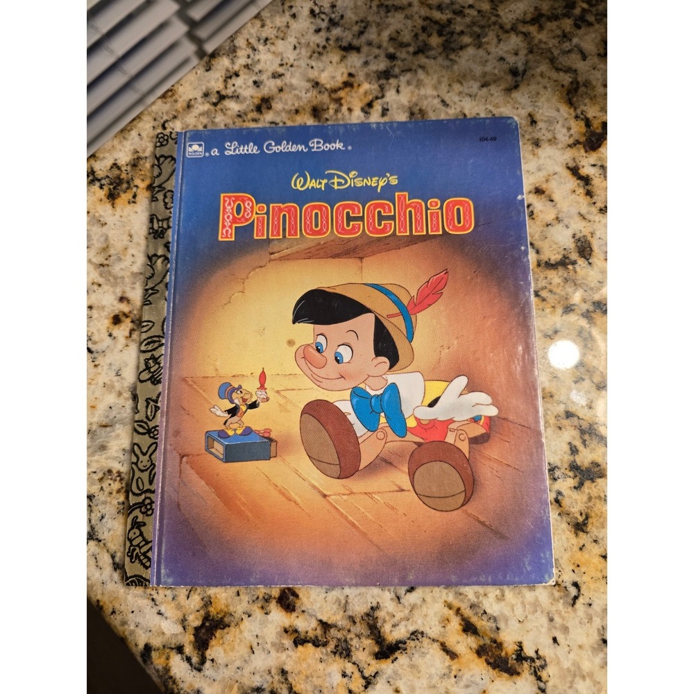 Walt Disney Pinocchio Little‎ Golden Book 1990 Hardcover 104-69 Ron Dias